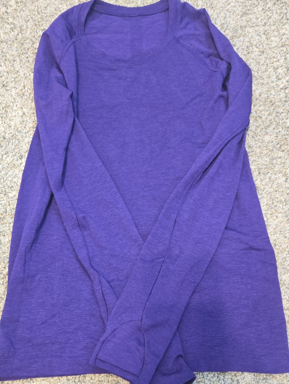 Women's Purple swiftly long sleeve Top sz 8
